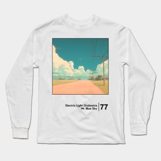 Mr Blue Sky / Minimalist Graphic Artwork Design Long Sleeve T-Shirt